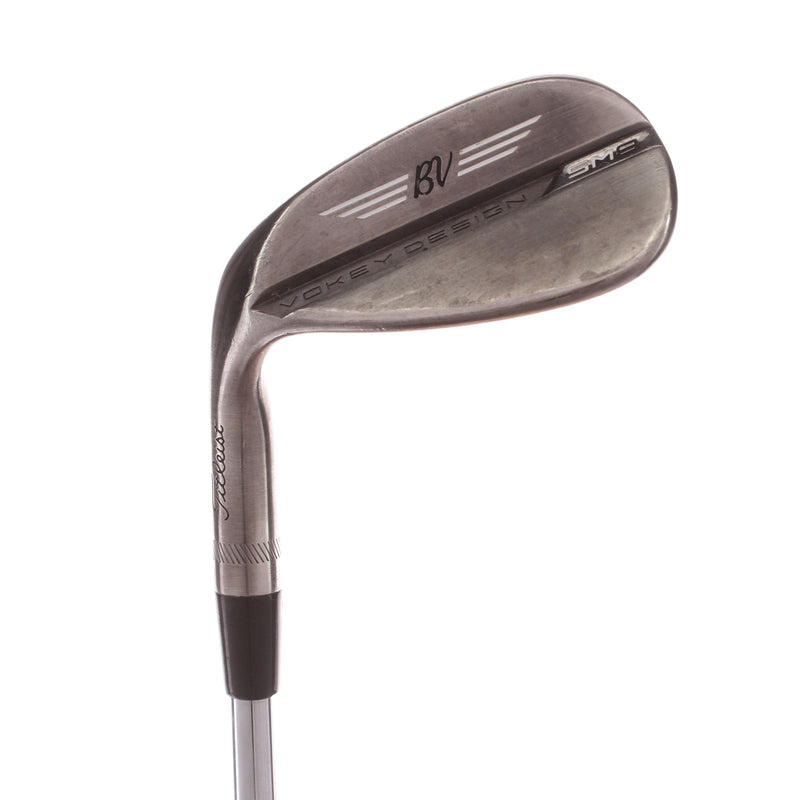 Titleist Vokey SM8 Brushed Steel Steel Men's Left Gap Wedge 52 Degree 08 Bounce F Grind Wedge - BV Design