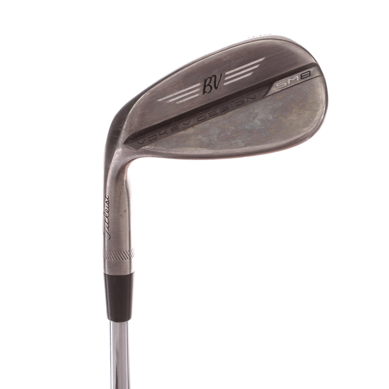 Titleist Vokey SM8 Brushed Steel Steel Men's Left Gap Wedge 52 Degree 08 Bounce F Grind Wedge - BV Design