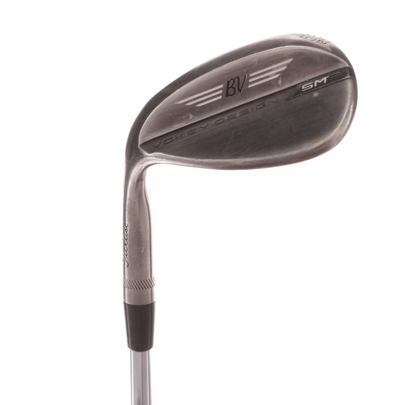 Titleist Vokey SM8 Brushed Steel Steel Men's Left Lob Wedge 58 Degree 12 Bounce D Grind Wedge - BV Design