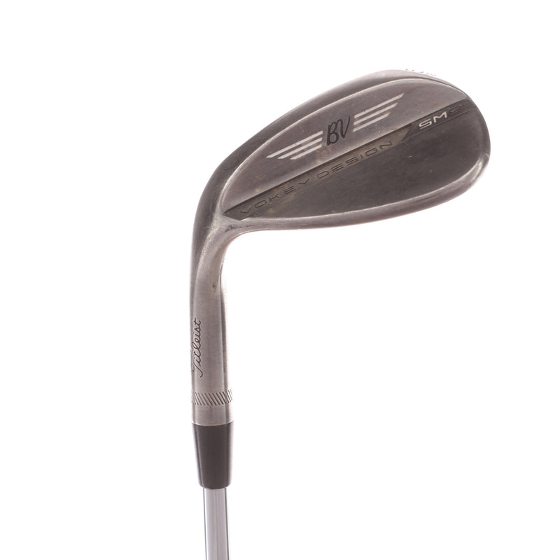 Titleist Vokey SM8 Brushed Steel Steel Men's Left Lob Wedge 58 Degree 12 Bounce D Grind Wedge - BV Design