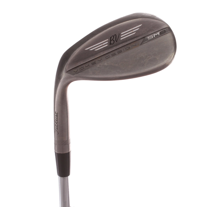 Titleist Vokey SM8 Brushed Steel Steel Men's Left Lob Wedge 58 Degree 12 Bounce D Grind Wedge - BV Design