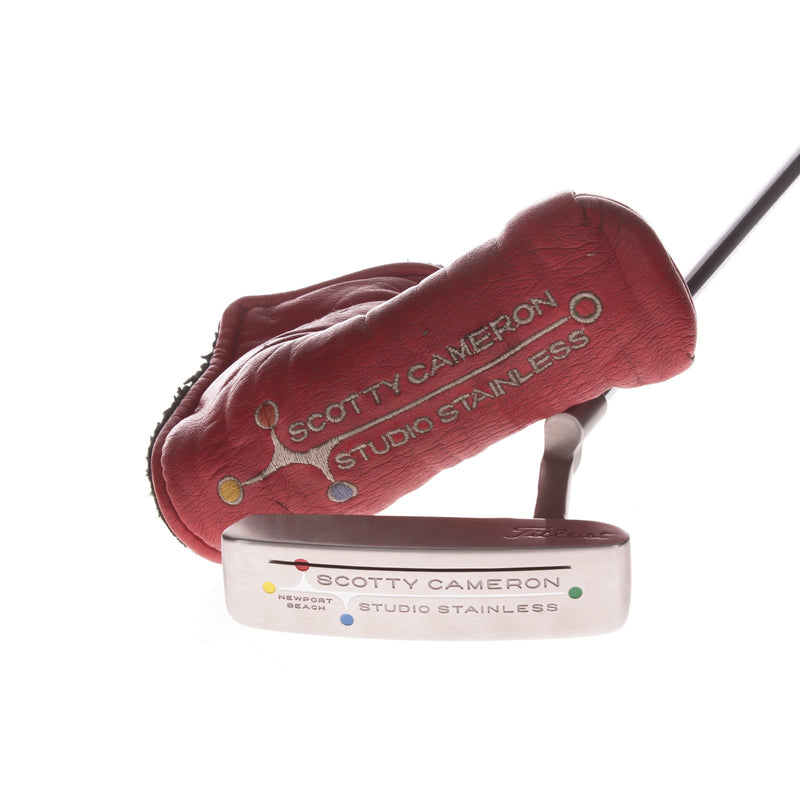 Scotty Cameron Newport Beach Studio Stainless Men's Right Putter 35 Inches - Super Stroke Tour 1.0