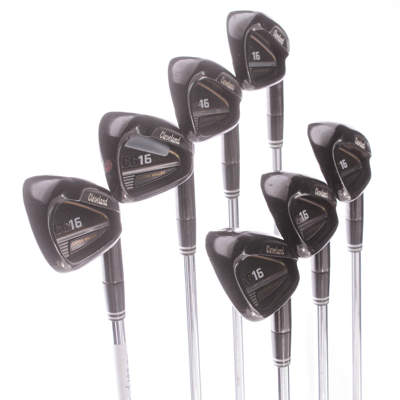 Cleveland CG16 Black Pearl Steel Men's Right Irons 4-PW Regular - Cleveland Golf Traction 85