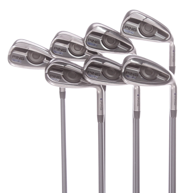 Ping G Series Graphite Men's Right Irons 6-SW+UW Blue Dot Regular - Ping CFS 70 R