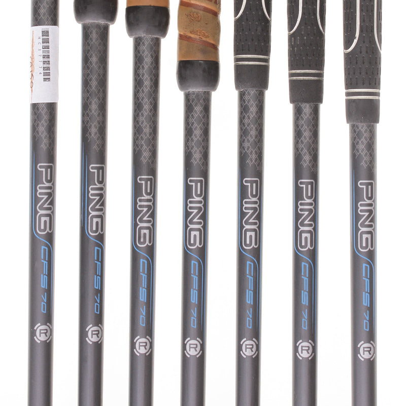 Ping G Series Graphite Men's Right Irons 6-SW+UW Blue Dot Regular - Ping CFS 70 R