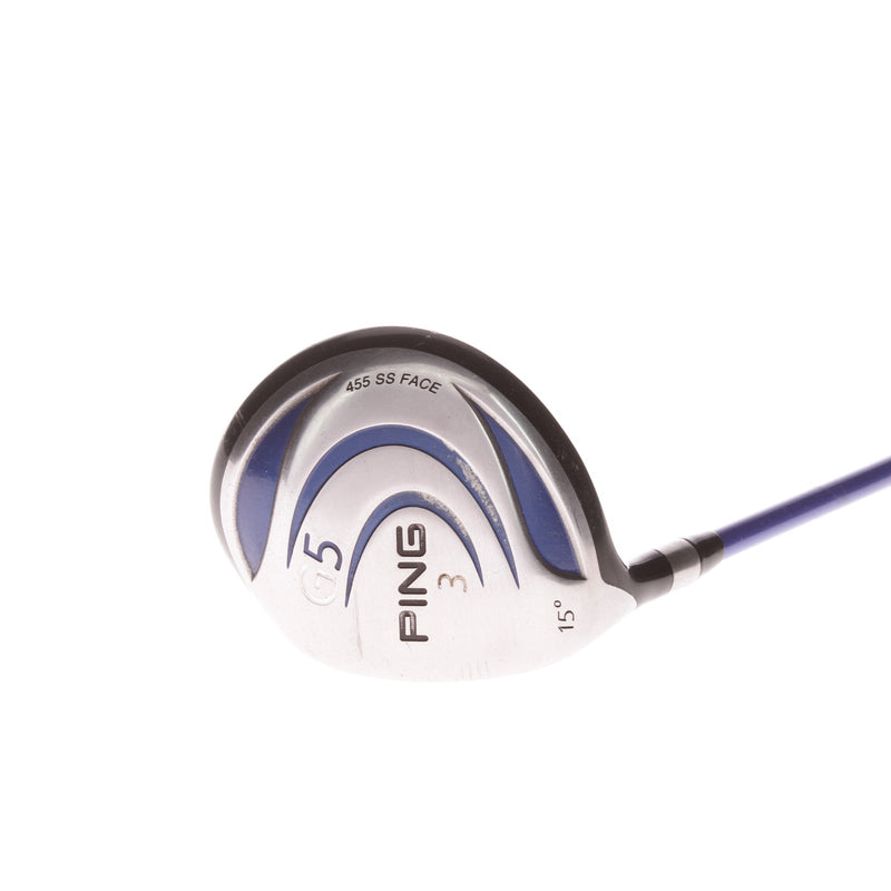 Ping G5 Men's Left Graphite Fairway 3 Wood 15 Degree Regular - ProLaunch Blue 75R