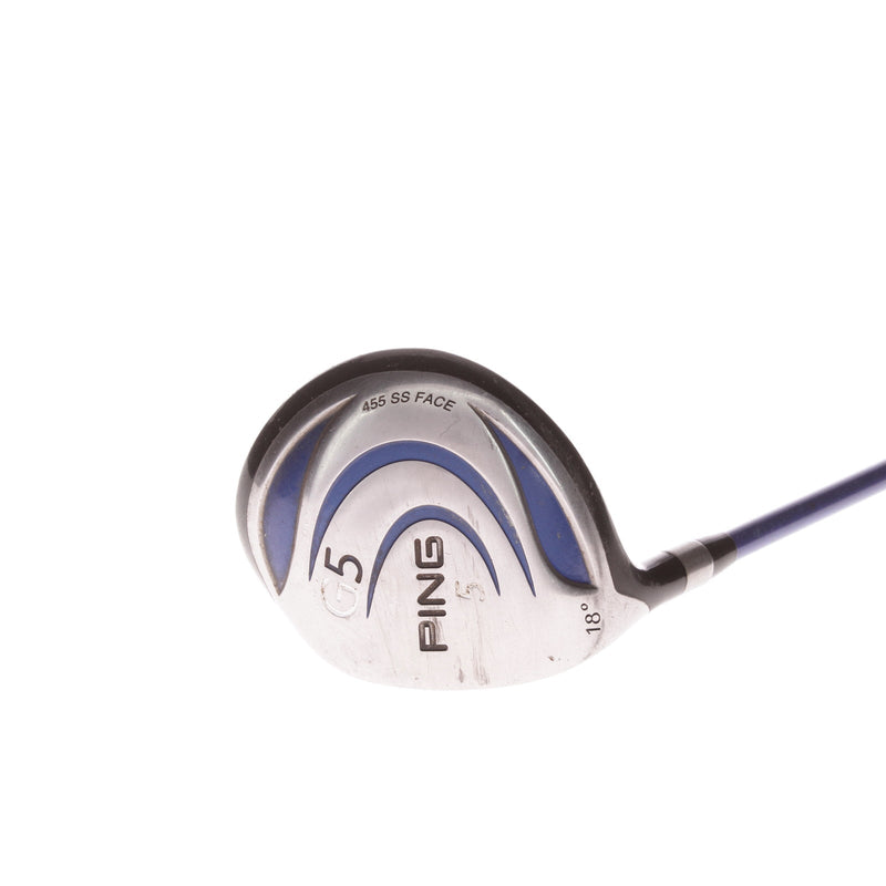 Ping G5 Men's Left Graphite Fairway 5 Wood 18 Degree Regular - ProLaunch Blue 75R