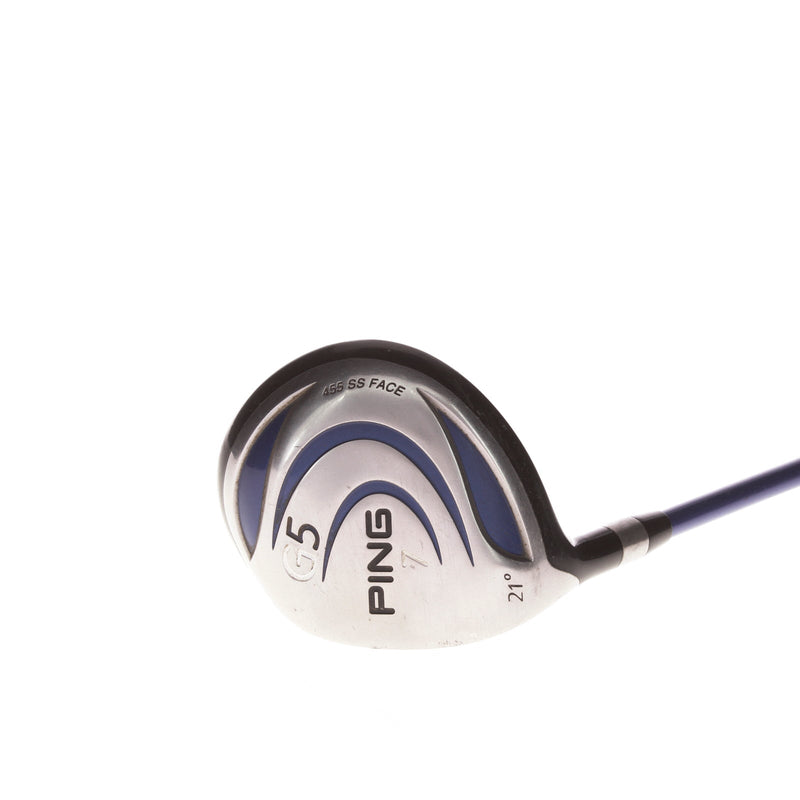 Ping G5 Men's Left Graphite Fairway 7 Wood 21 Degree Regular - ProLaunch Blue 75R