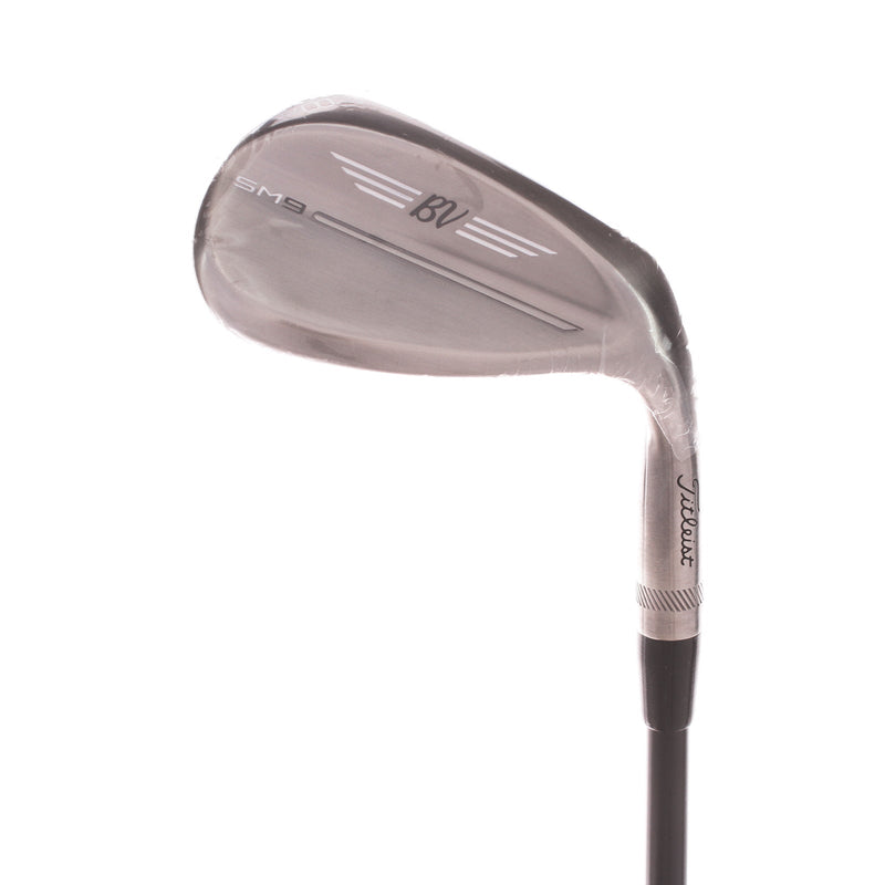 Titleist Vokey SM9 Brushed Steel Steel Men's Right Lob Wedge 1" Long 58 Degree 12 Bounce D Grind Stiff - Dynamic Gold S400 Black