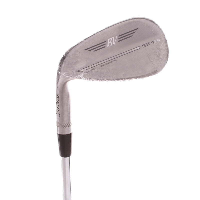 Titleist Vokey SM9 Brushed Steel Steel Men's Left Sand Wedge 1/2" Long 54 Degree 12 Bounce D Grind Wedge - BV Vokey Wedge