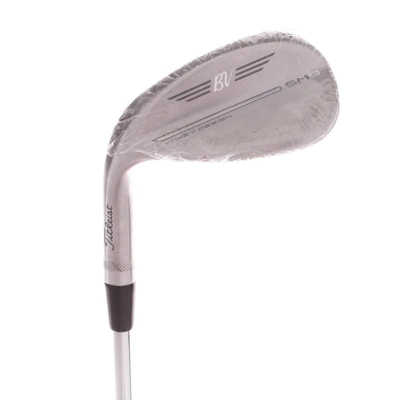 Titleist Vokey SM9 Brushed Steel Steel Men's Left Lob Wedge 1/2" Long 58 Degree 12 Bounce D Grind Wedge - BV Vokey Wedge