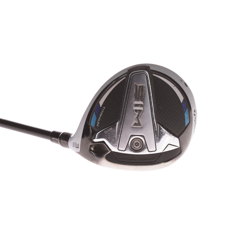 TaylorMade Sim Titanium Graphite Men's Right Fairway 3 Wood 15 Degree Stiff - Project X Hzrdus R Smoke 75g 6.0