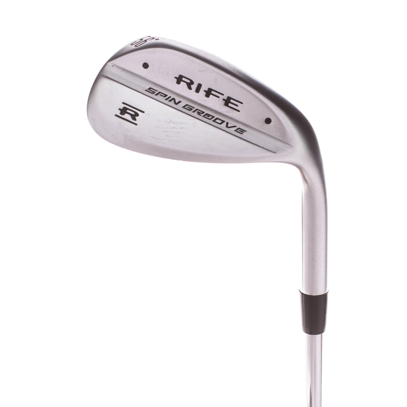 Rife Spin Groove Steel Men's Right Sand Wedge 56 Degree Wedge - Rife