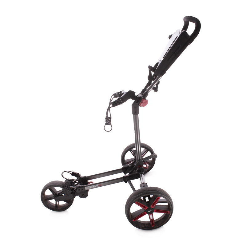 Powakaddy DLX Lite FF Second Hand 3 Wheel Push Trolley - Gunmetal