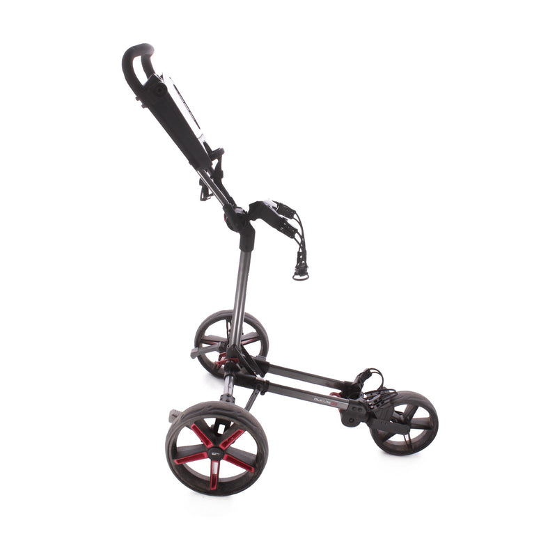 Powakaddy DLX Lite FF Second Hand 3 Wheel Push Trolley - Gunmetal