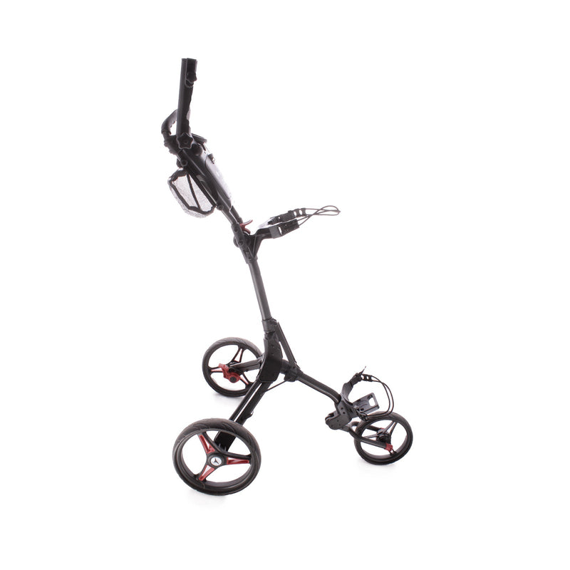 Motocaddy Cube Black Red 3 Wheel Compact Second Hand Push Trolley - Black/Red