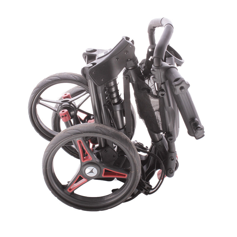 Motocaddy Cube Black Red 3 Wheel Compact Second Hand Push Trolley - Black/Red