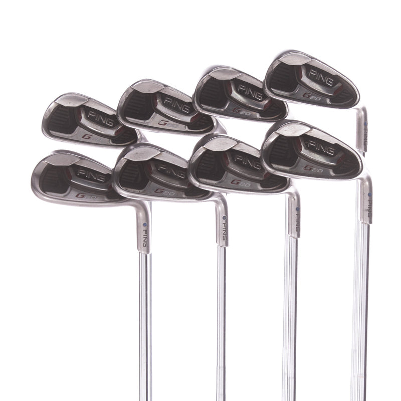 Ping G20 Steel Men's Right Irons 4-SW Blue Dot Stiff - Ping CFS S