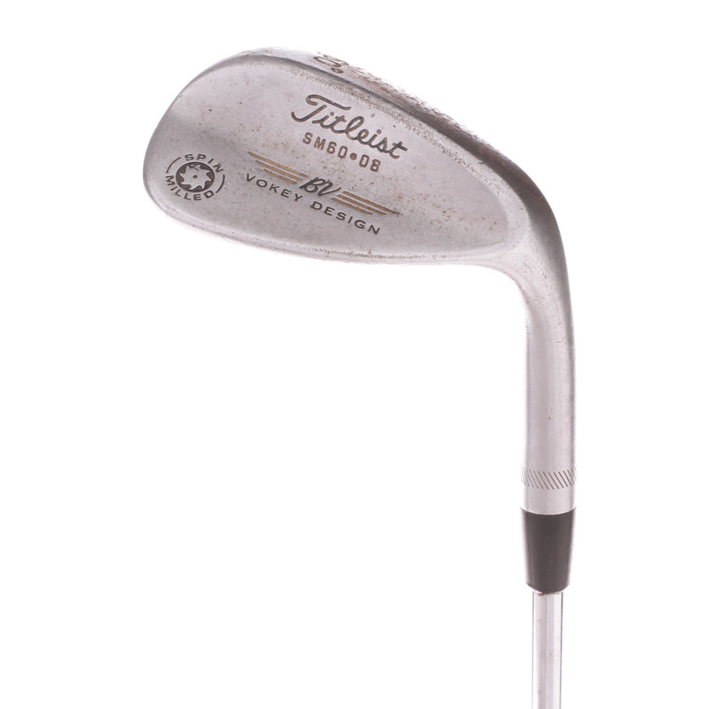 Titleist Spin Milled SM60.08 Steel Men's Right Lob Wedge 60 Degree 8 Bounce Wedge - True Temper Dynamic Gold