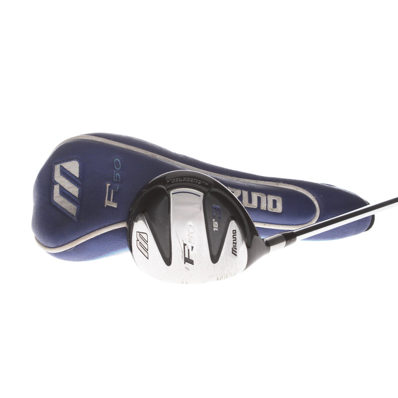 Mizuno F-50 Steel Men's Left Fairway 3 Wood 15 Degree Regular - True Temper Dynamic Gold R300