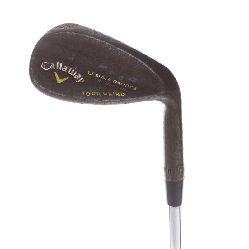 Callaway Mack Daddy 2 Tour Grind Steel Men's Right Lob Wedge 58 Degree 9 Bounce T Grind Wedge - True Temper Dynamic Gold