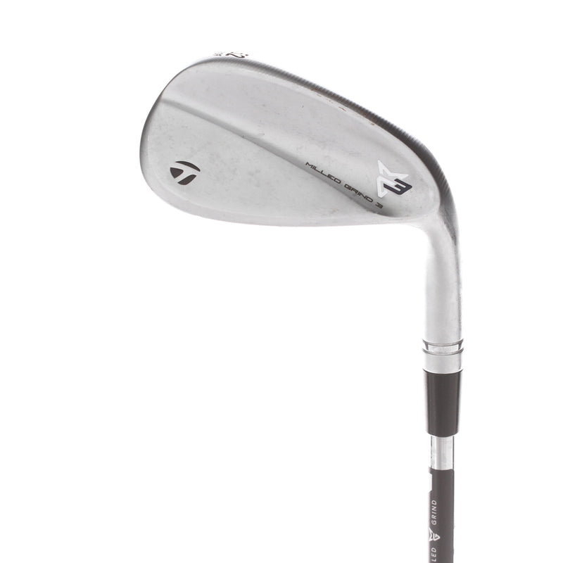 TaylorMade Milled Grind 3 Raw Steel Men's Right Gap Wedge 52 Degree 9 Bounce Stiff - Dynamic Gold S200