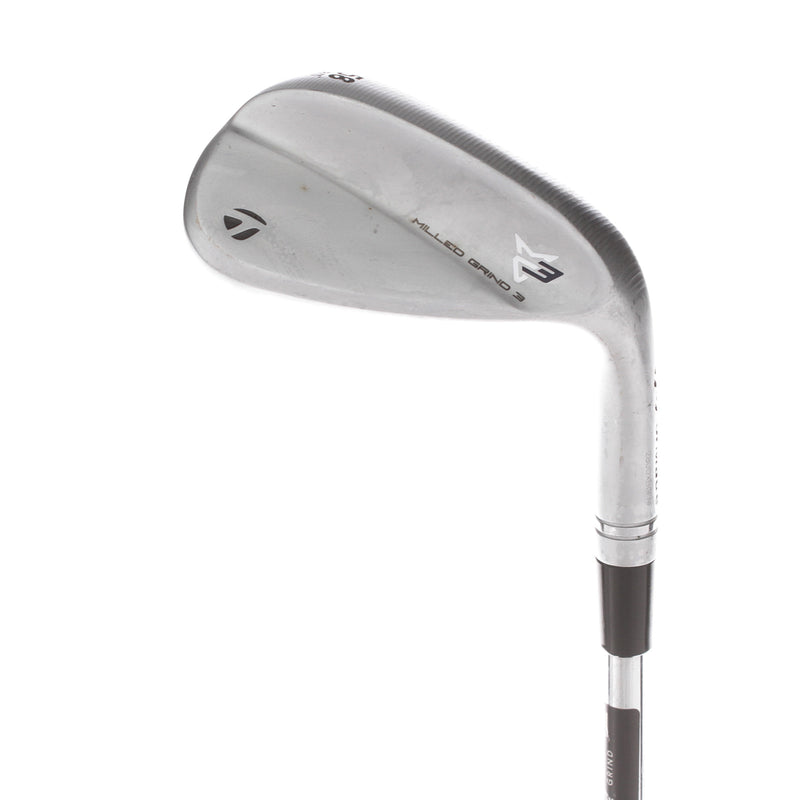 TaylorMade Milled Grind 3 Raw Steel Men's Right Lob Wedge 58 Degree 11 Bounce Stiff - Dynamic Gold S200