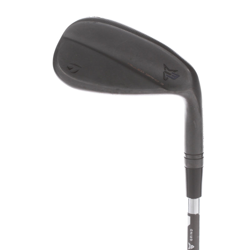 TaylorMade Milled Grind 3 Black Raw Steel Men's Right Sand Wedge 54 Degree 11 Bounce Stiff - Dynamic Gold S200