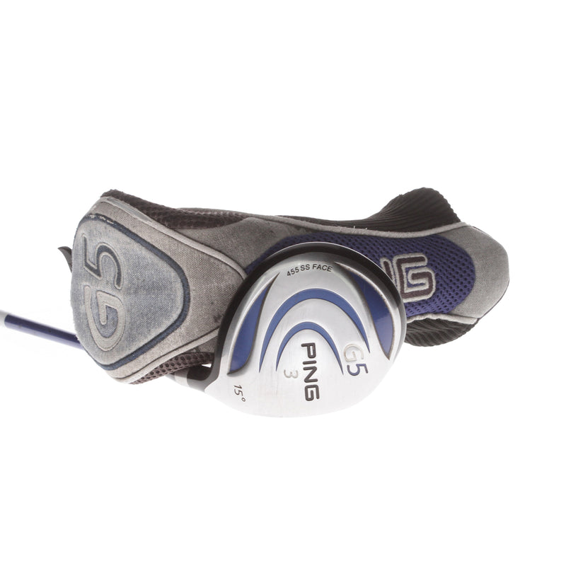 Ping G5 Graphite Men's Right Fairway 3 Wood 15 Degree Regular - Grafalloy ProLaunch Blue R75