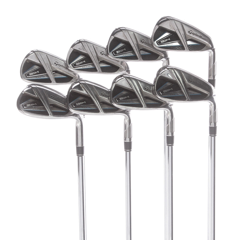 TaylorMade Sim Max Steel Men's Right Irons 5-SW+AW Regular - KBS Tour R 85