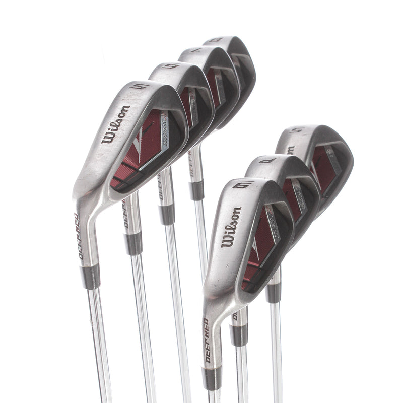 Wilson Deep Red Maxx Steel Mens Left Hand Irons 5-SW Regular - Wilson