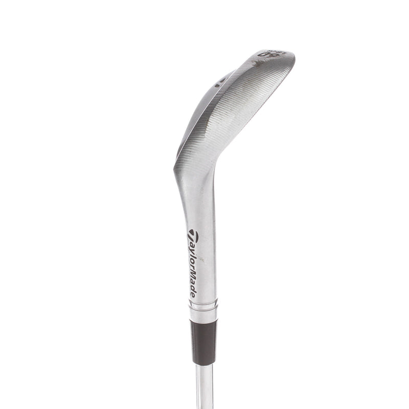 TaylorMade Milled Grind 3 Chrome Raw Steel Mens Right Hand Lob Wedge 60* 8 Bounce Extra Stiff - KBS Tour X