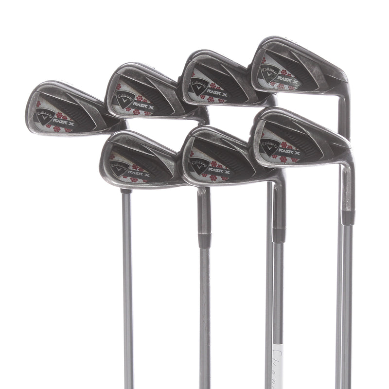 Callaway RAZR X Black Graphite Ladies Right Hand Irons 5-SW Ladies - Callaway 50g W