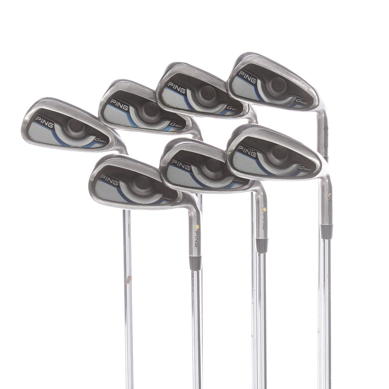 Ping G Max Steel Mens Right Hand Irons 4-PW Yellow Dot Regular - Ping CFS Distance R