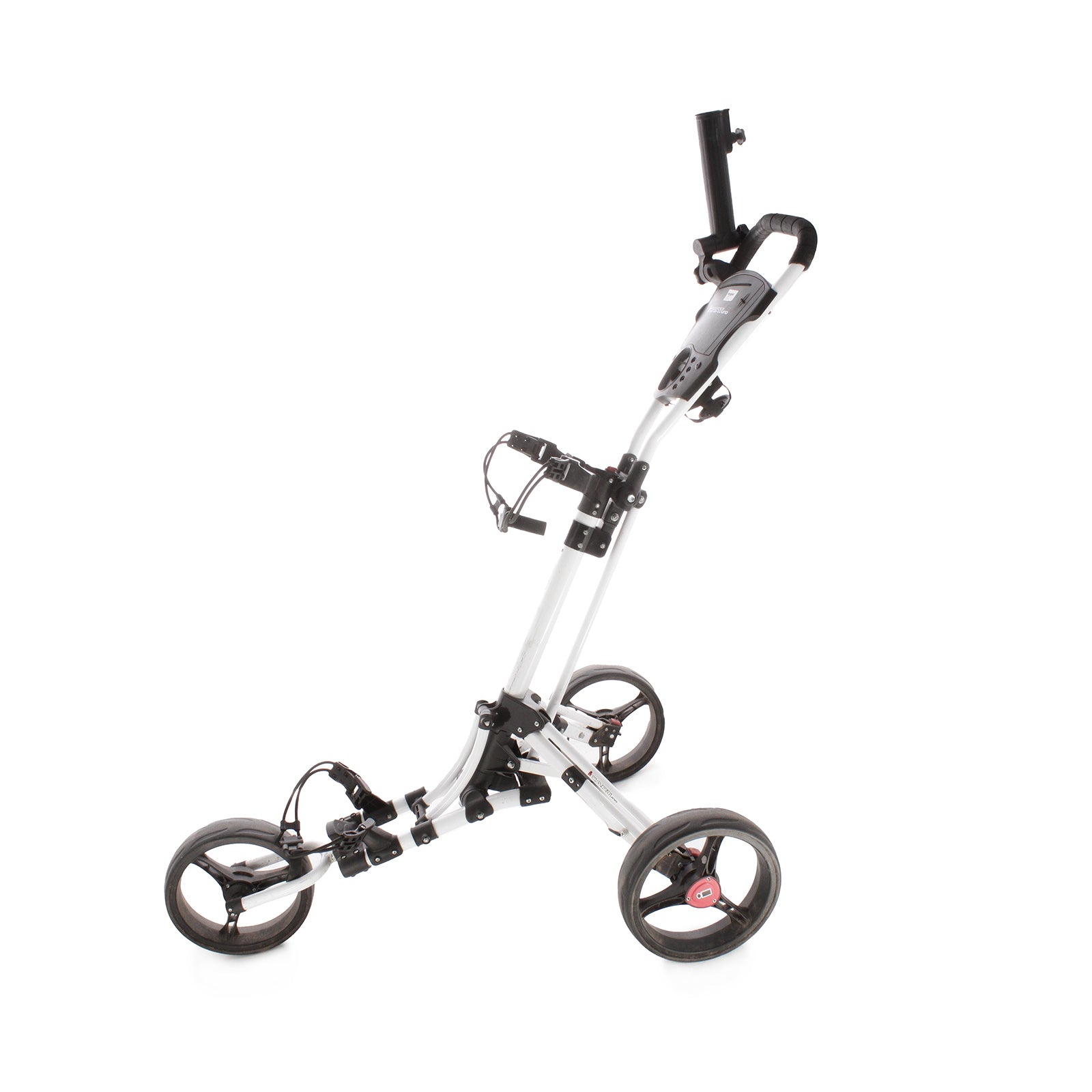 iCart Uno 3-Wheel Push Trolley - White/Red/Black