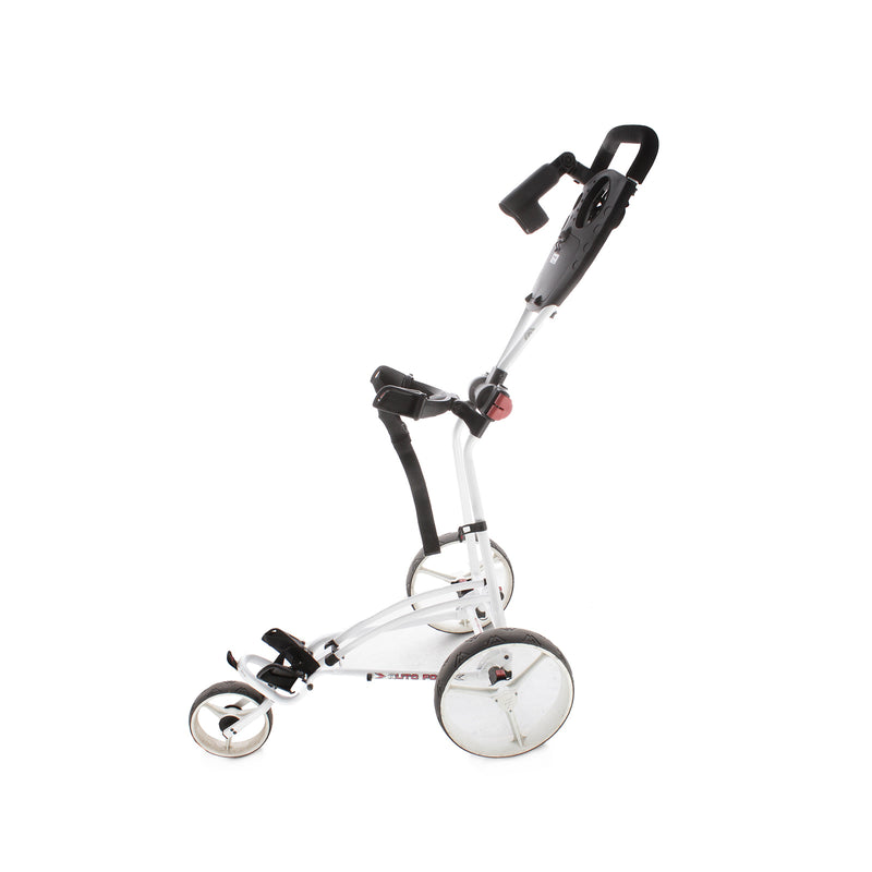 Big Max Autofold 3-Wheel Push Trolley - White