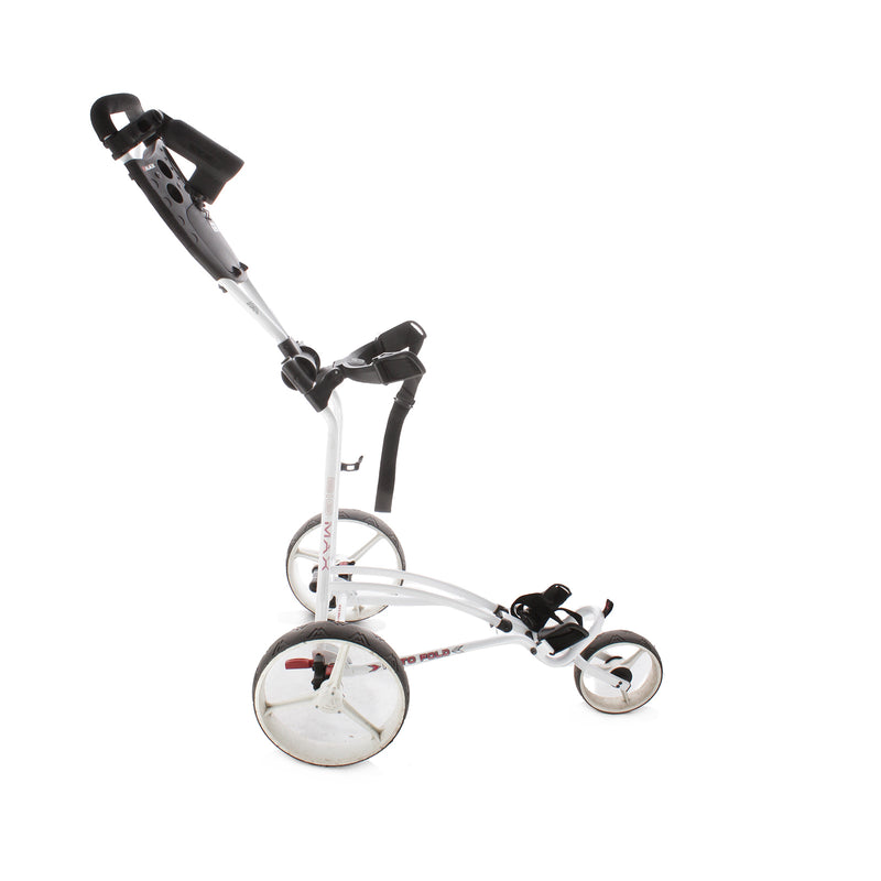 Big Max Autofold 3-Wheel Push Trolley - White