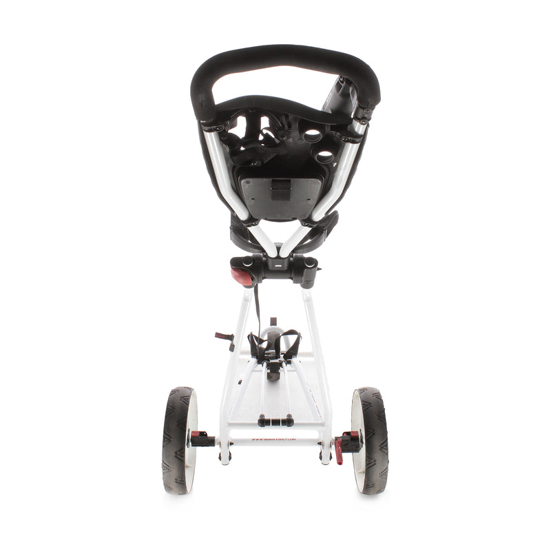 Big Max Autofold 3-Wheel Push Trolley - White