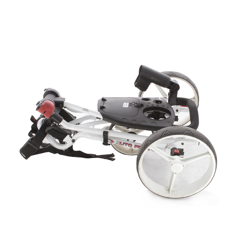 Big Max Autofold 3-Wheel Push Trolley - White