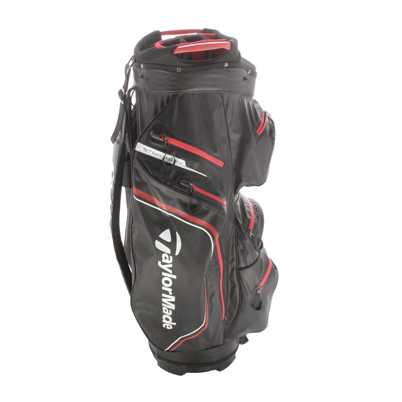 TaylorMade Strom Dry Cart Bag - Black/Red