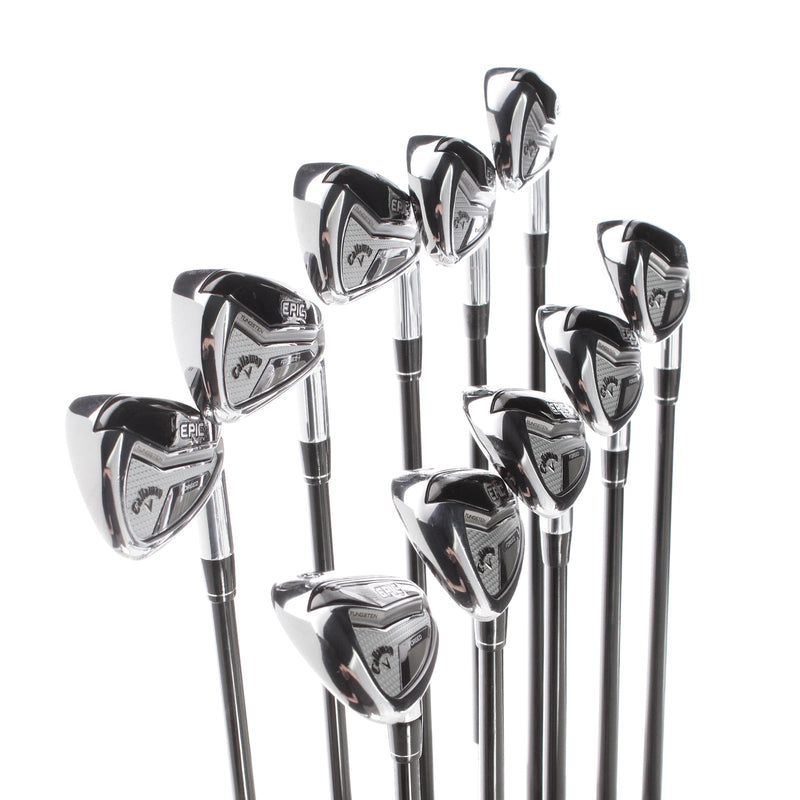 Callaway Epic Forged Steel Mens Right Hand Irons 4-PW+AW+GW+SW Senior - Tensei AV White 55