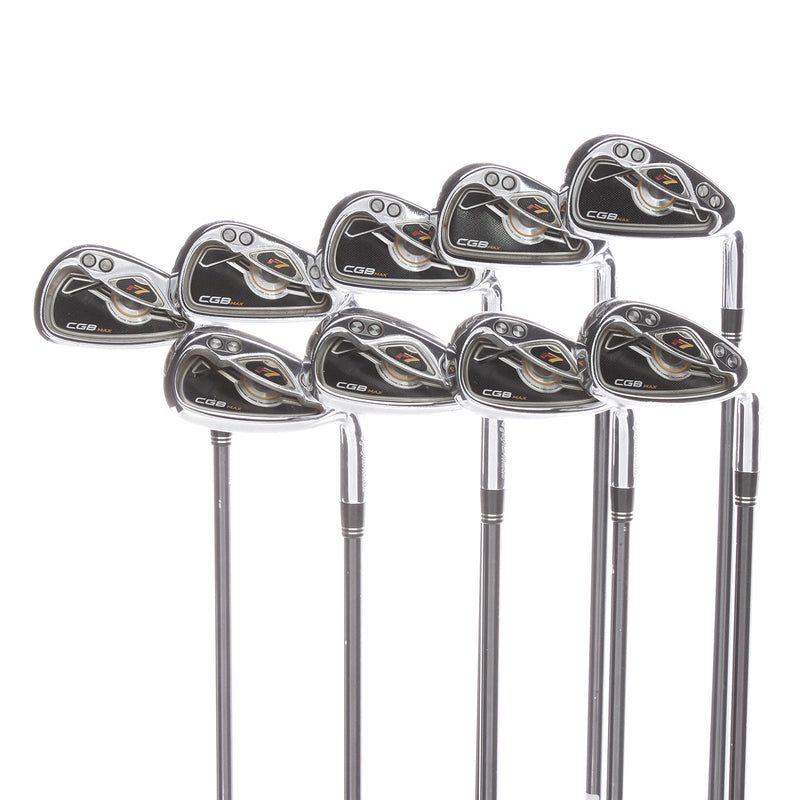 TaylorMade R7 CGB Max Graphite Mens Right Hand Irons 4-PW+AW+SW Regular - REAX 90