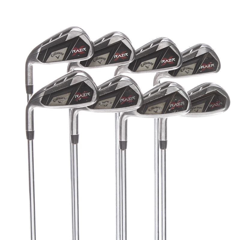 Callaway Razr X Steel Mens Left Hand Irons 4-PW Uniflex - Callaway