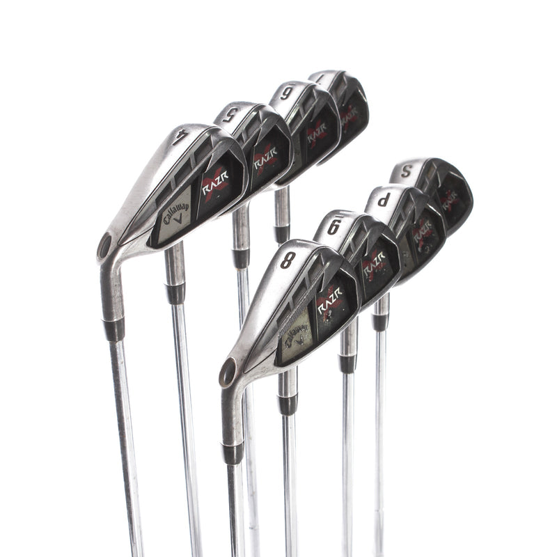 Callaway Razr X Steel Mens Left Hand Irons 4-PW Uniflex - Callaway