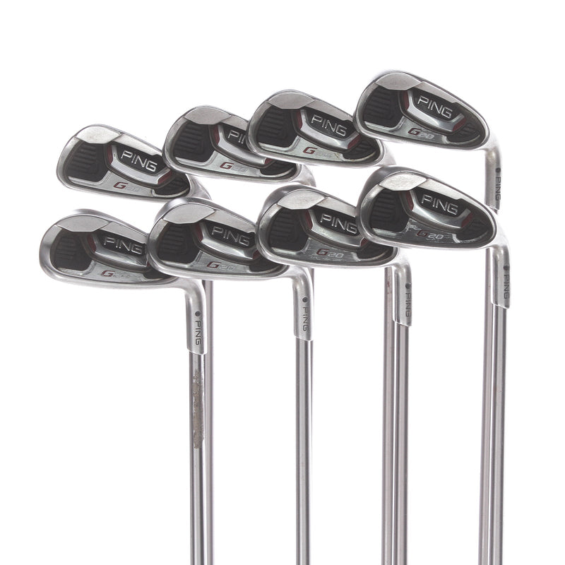 Ping G20 Graphite Mens Right Hand Irons 4-SW Black Dot Regular - Ping TFC 169 I