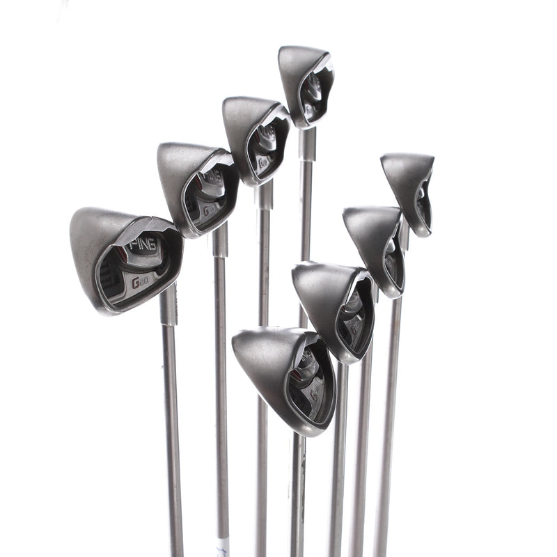 Ping G20 Graphite Mens Right Hand Irons 4-SW Black Dot Regular - Ping TFC 169 I