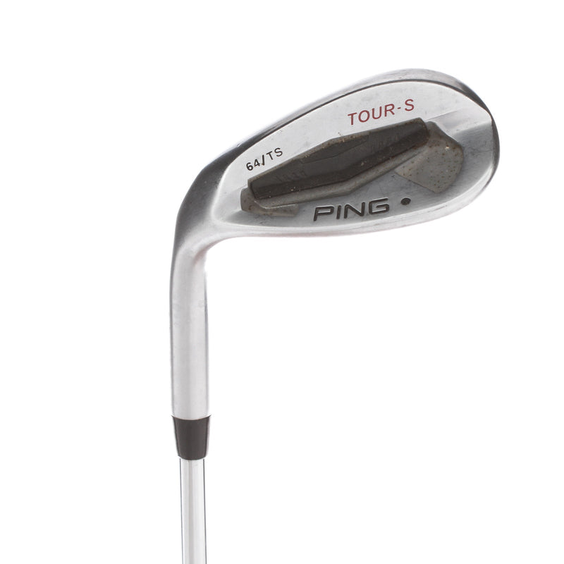 Ping Tour-S Steel Mens Left Hand Lob Wedge Black Dot 64* Regular - True Temper Dynamic Gold R300