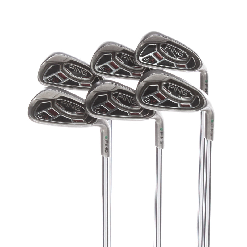 Ping G15 Steel Mens Right Hand Irons 5-PW Green Dot Regular - Ping AWT