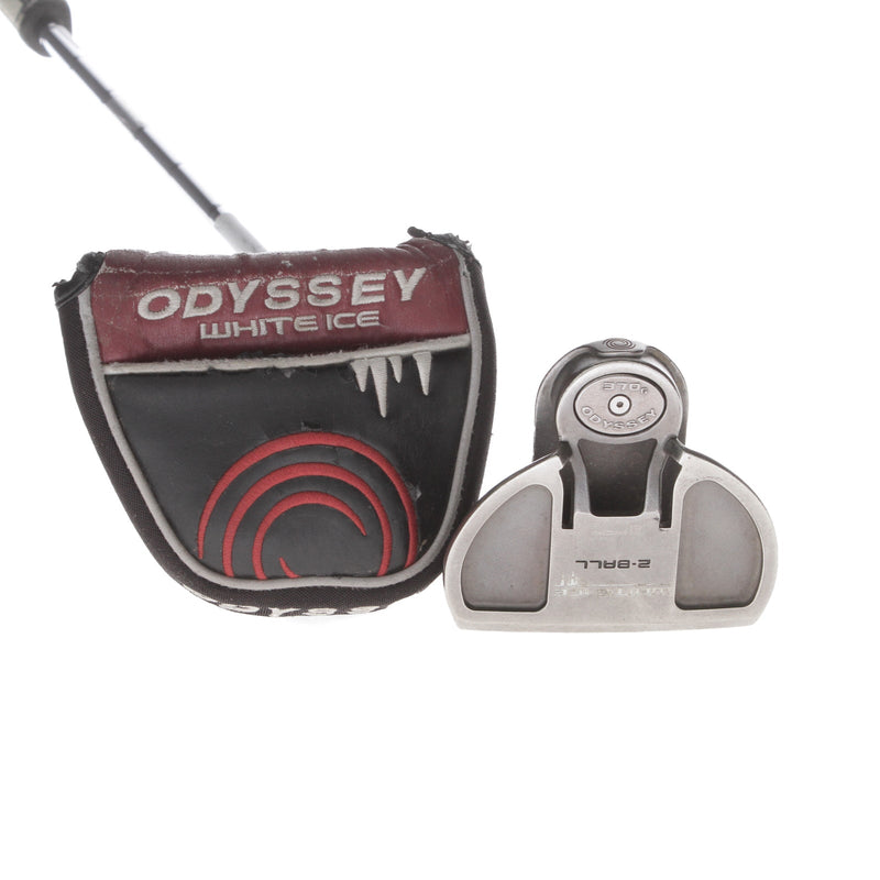 Odyssey White Ice 2-Ball Mens Right Hand Putter 35" Mallet - Super Stroke Flatso 1.0