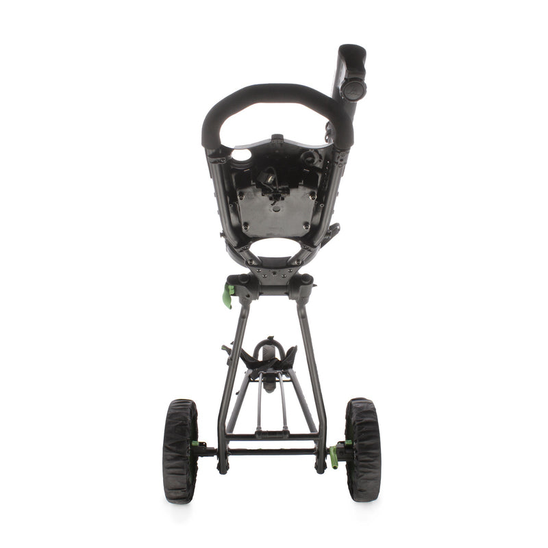 Big Max Autofold 3-Wheel Push Trolley - Black/Green